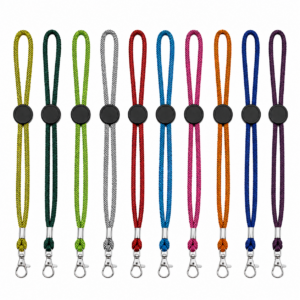 Lanyard Tubular Longo com Ajuste e Mosquetão