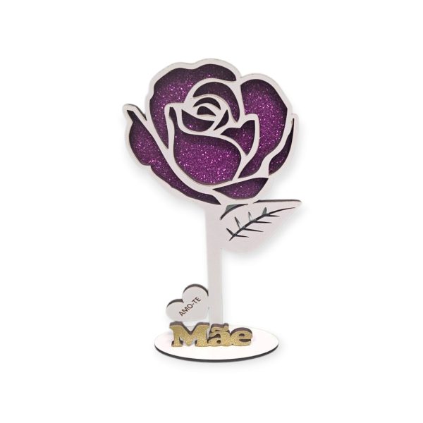Rosa Mãe Dourado Glitter - Amo-te - Image 3