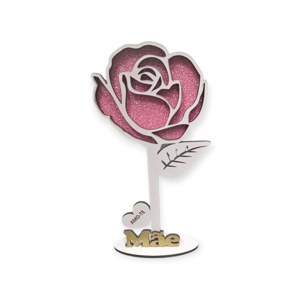 Rosa Mãe Dourado Glitter - Amo-te - Image 4