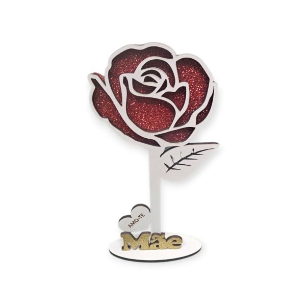 Rosa Mãe Dourado Glitter - Amo-te - Image 5