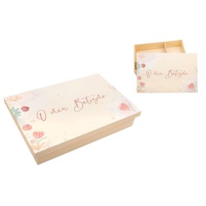 Caixa Batismo Menina Detalhes Florais