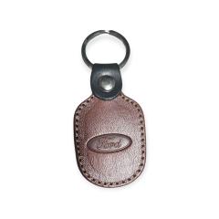 Porta Chaves Pele 06 FORD castanho médio