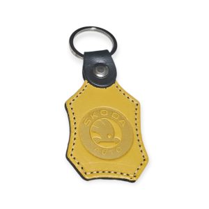 Porta Chaves Pele 07 SKODA amarelo