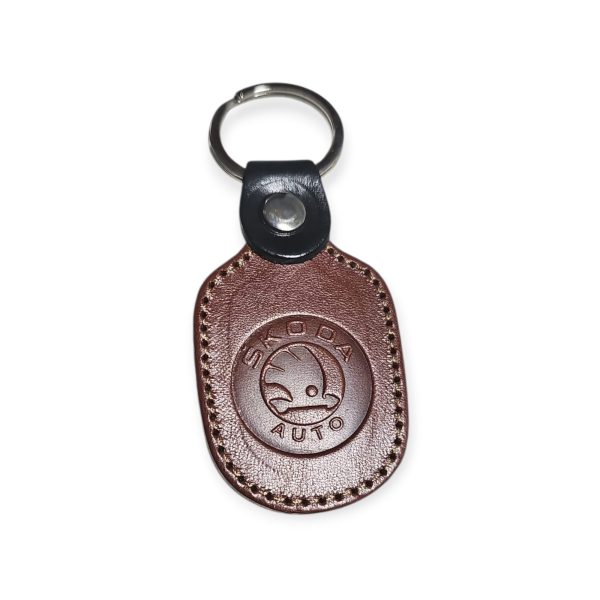 Porta Chaves Pele 06 SKODA castanho médio