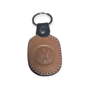 Porta Chaves Pele 06 VOLKSWAGEN castanho claro