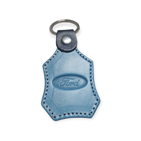 Porta Chaves Pele 07 FORD azul claro