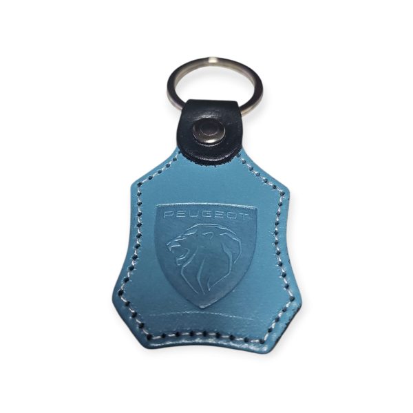 Porta Chaves Pele 07 PEUGEOT azul claro