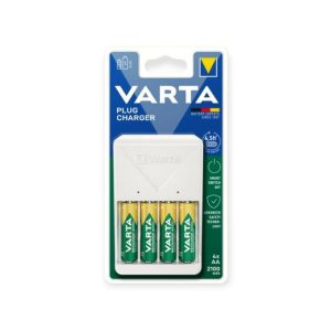 Carregador Varta 57657 4AA 2100Mah Incluídas