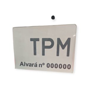 Placa Acrílica TPM Alvará 25x18cm