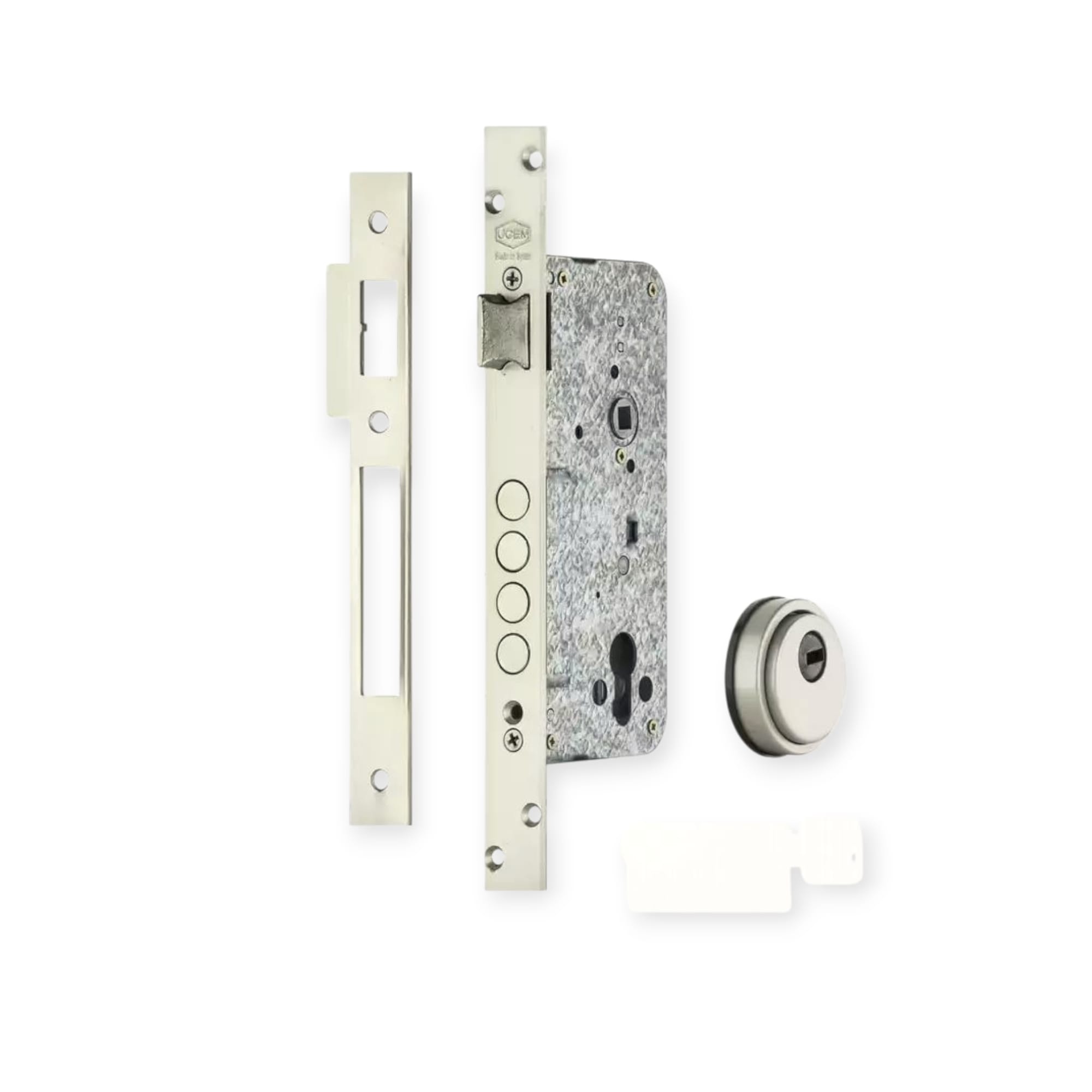 Fechadura de embutir de segurança trinco reversível