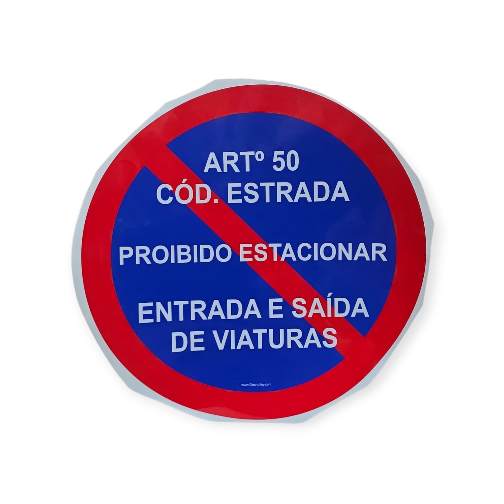 Proibido Estacionar Vinil Autocolante 19,5cm Diâmetro