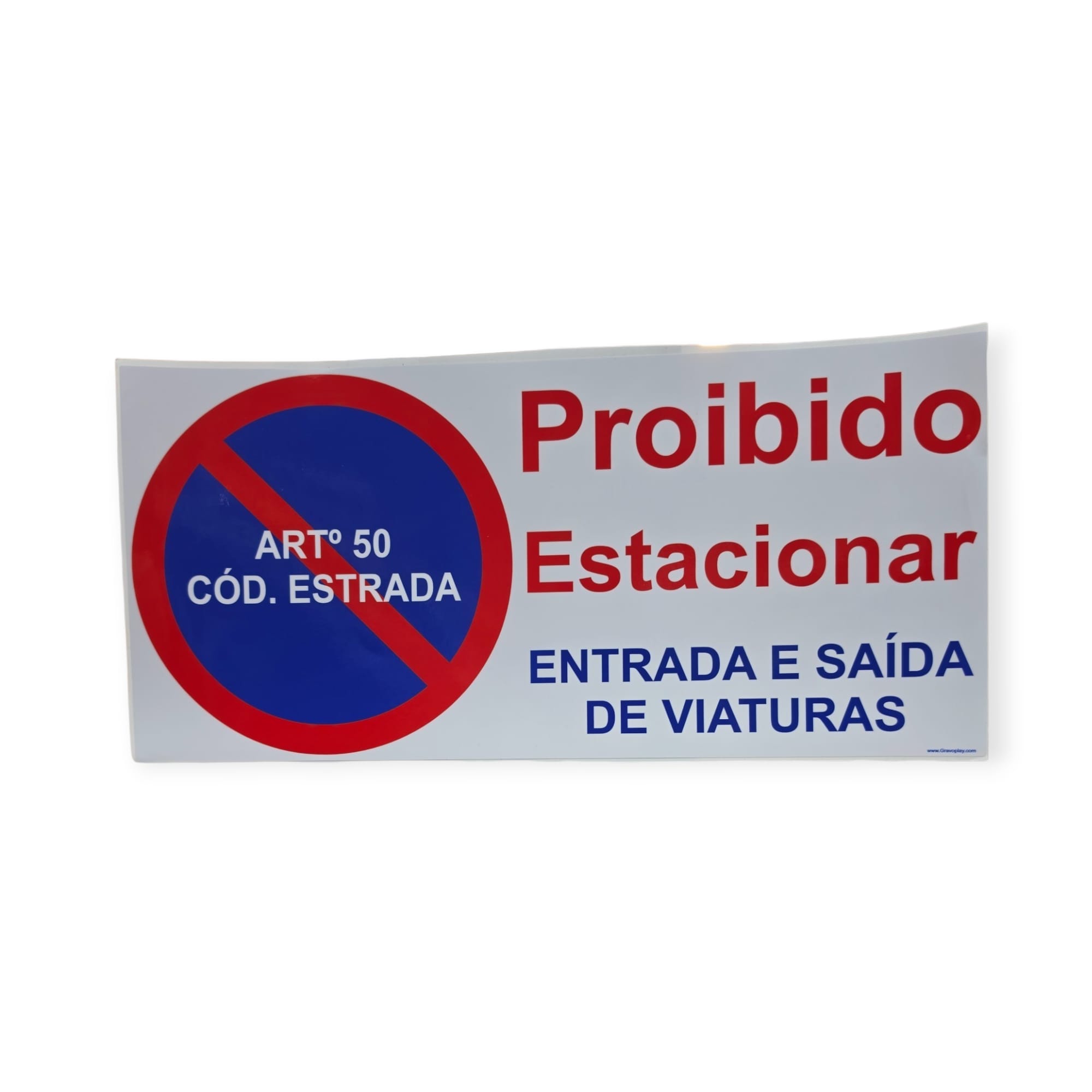 Proibido Estacionar Vinil Autocolante 35x16,5cm