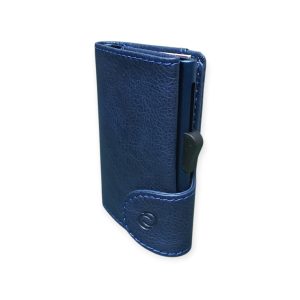 Carteira C-Secure RFID Ed. Especial Vintage com Moedas Azul e Ponto Azul