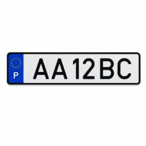 Matrícula Automóvel em Alumínio - Modelo 2020