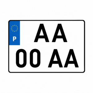Matrícula Automóvel Quadrada em Acrílico - Modelo 2020