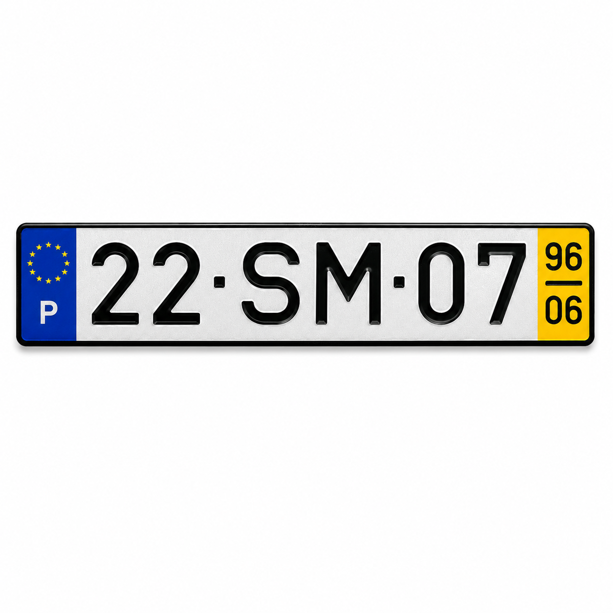 Matrícula Automóvel em Alumínio - Modelo 1998-2019