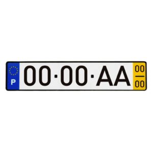 Matrícula Automóvel em Acrílico - Modelo 1998-2019