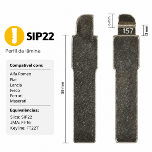 Lâmina para Chave Retrátil SIP22