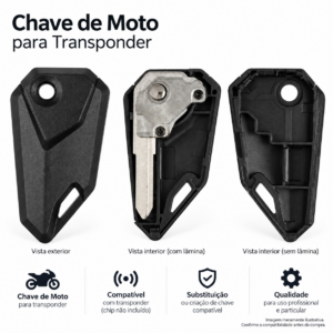 Chave de Moto para Transponder